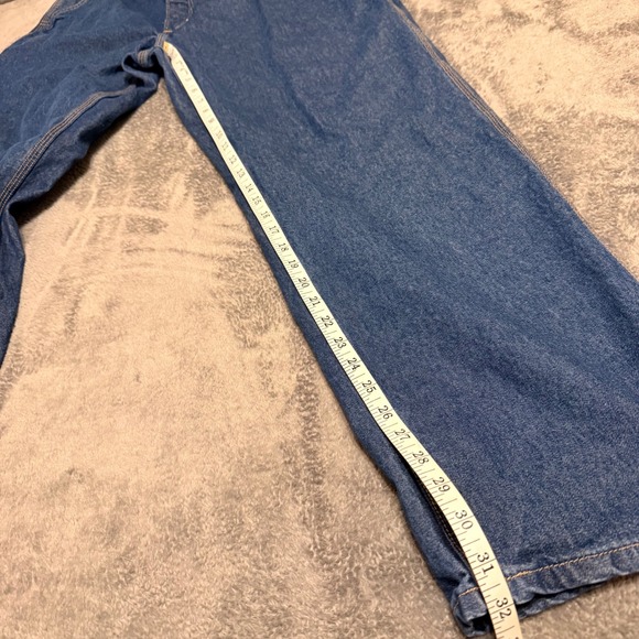 Carhartt FR Flame Resistant Work Pants Mens 38x32 Blue Cotton Carpenter Jeans - Picture 5 of 8